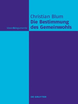 cover image of Die Bestimmung des Gemeinwohls